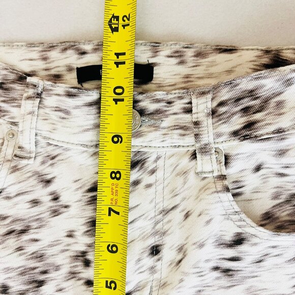 NWT Forever 21 Women's Brown & White Animal Print Flared Jeans Mid Rise Size 25 - Picture 10 of 14
